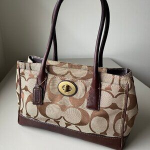 Coach Hampton Madeline Signature Satchel Handbag Vintage Y2K 11557 MSRP $328